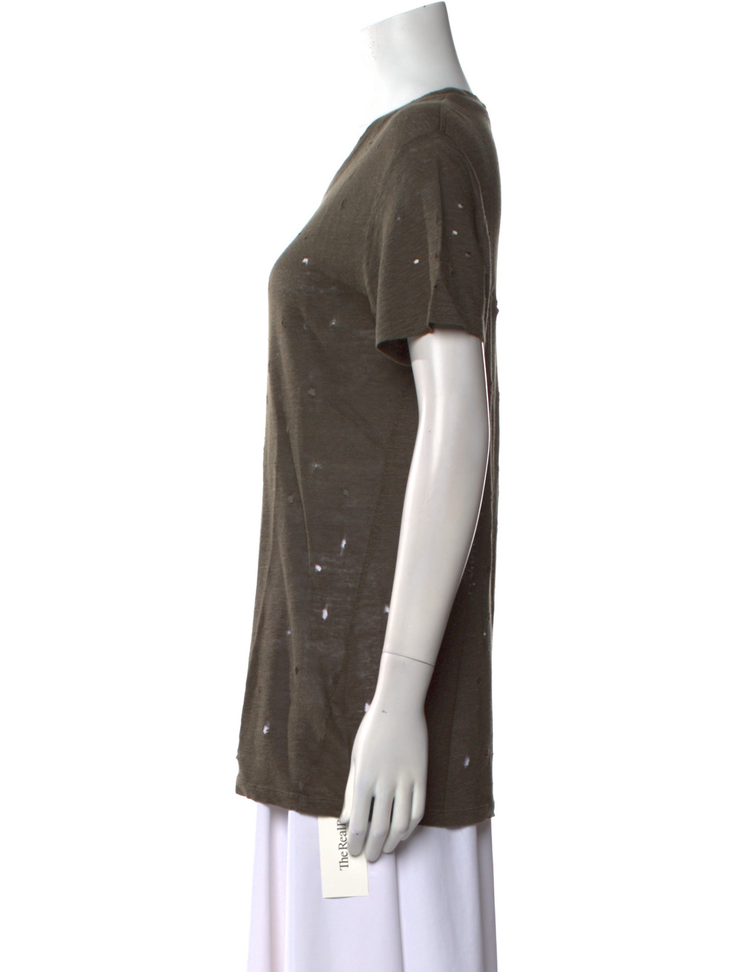 Iro Linen Scoop Neck T-Shirt