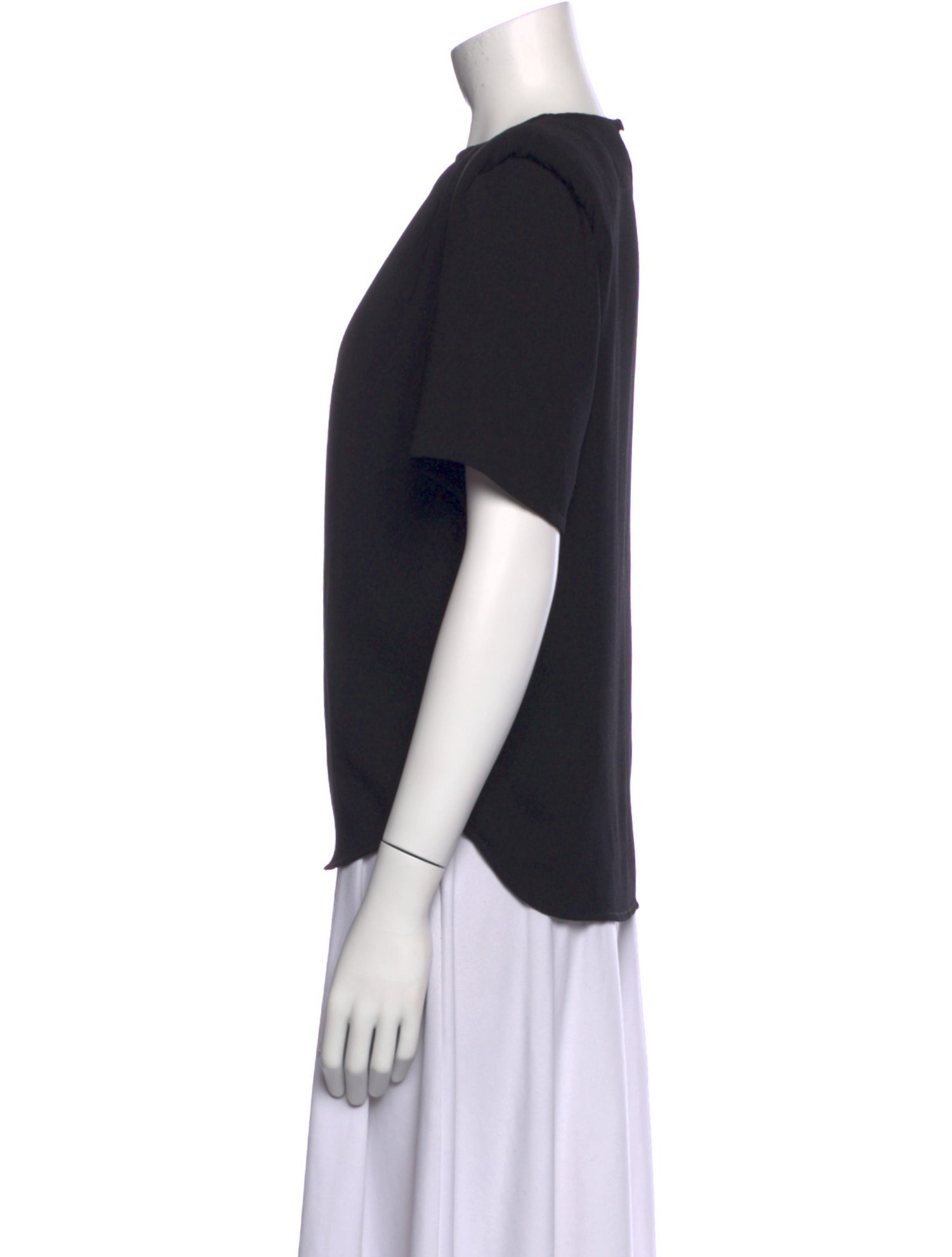 Iro Crew Neck Short Sleeve Blouse