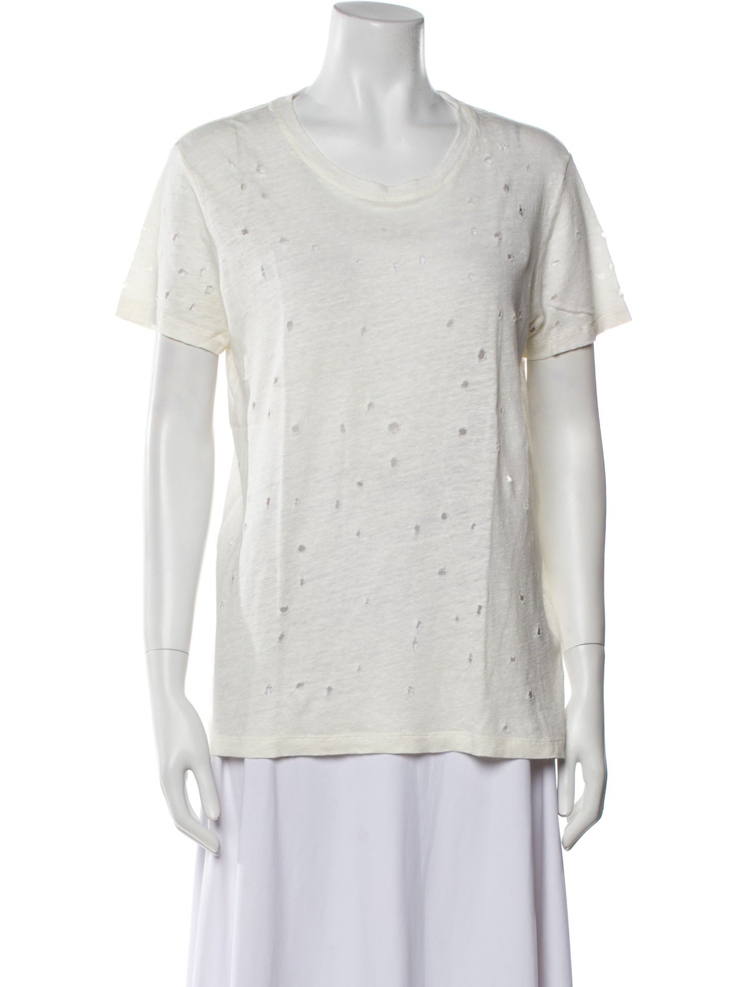 Iro Linen Scoop Neck T-Shirt