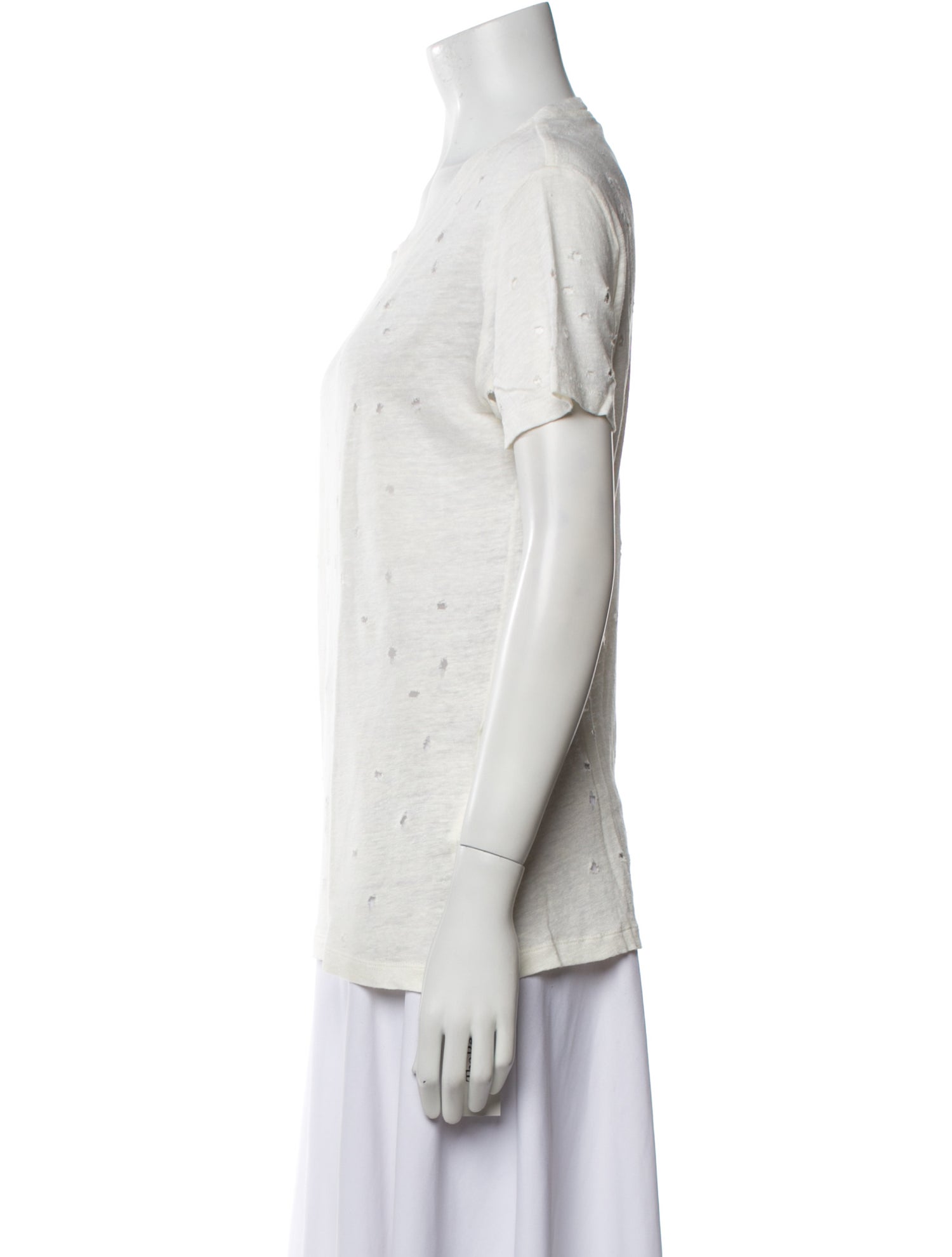 Iro Linen Scoop Neck T-Shirt