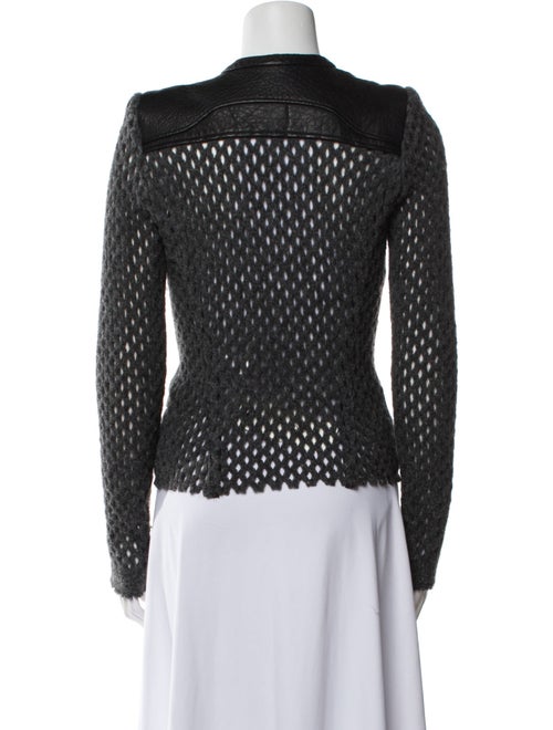 Iro Wool Patterned Biker Jacket