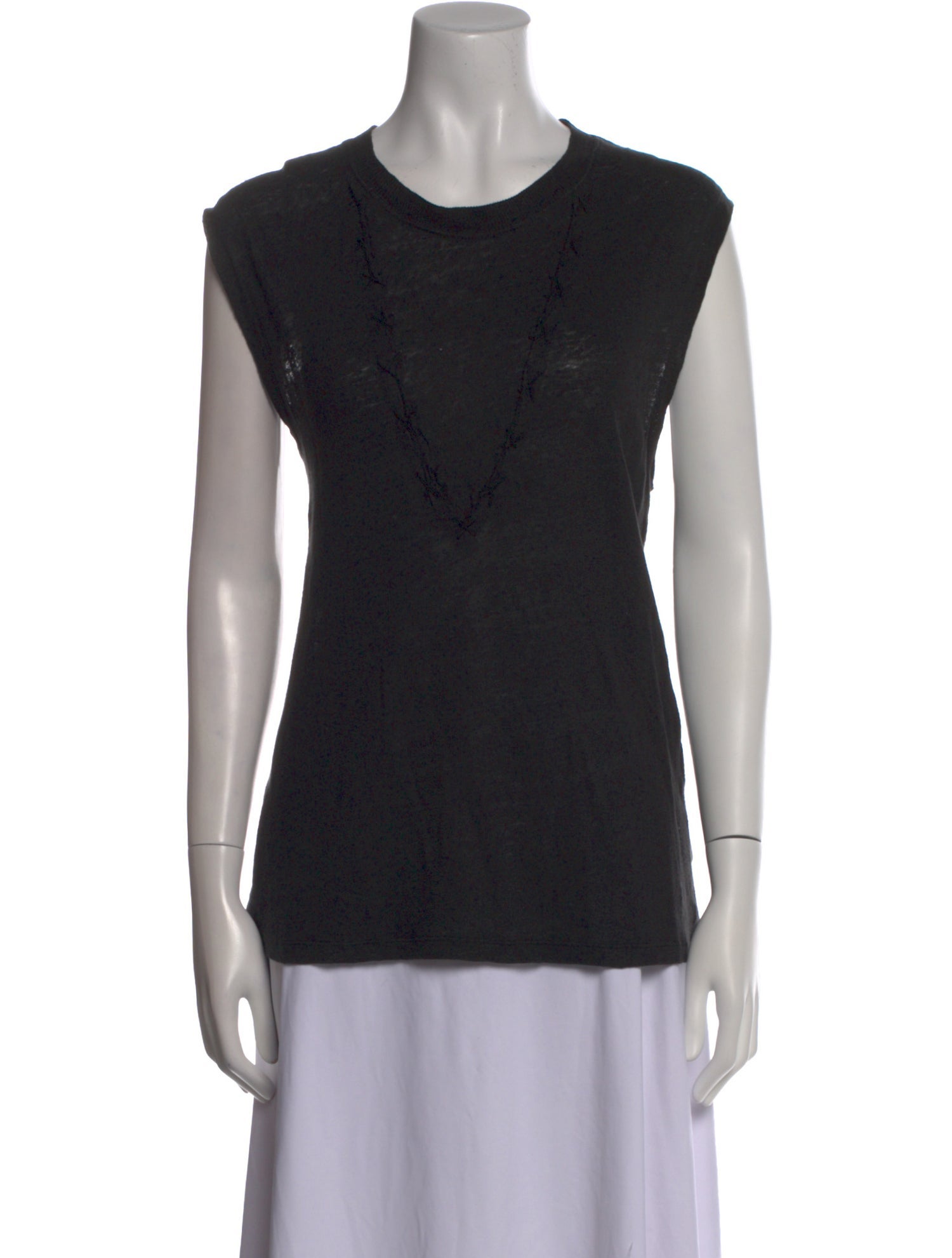 Iro Linen Crew Neck Top