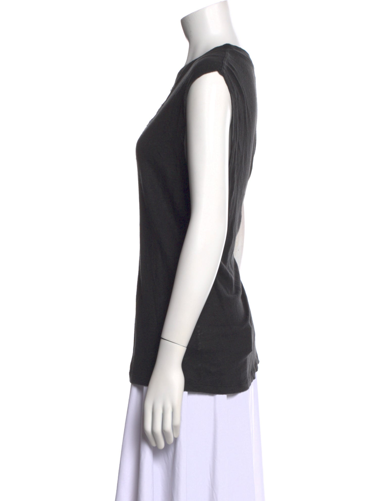 Iro Linen Crew Neck Top