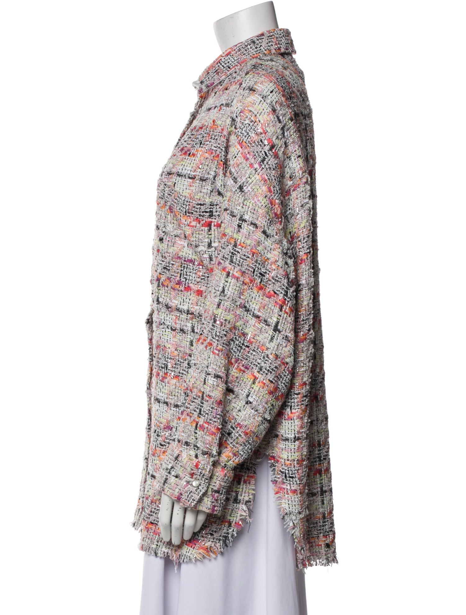 Iro Tweed Oversized Mekkie Jacket Tweed Pattern Jacket