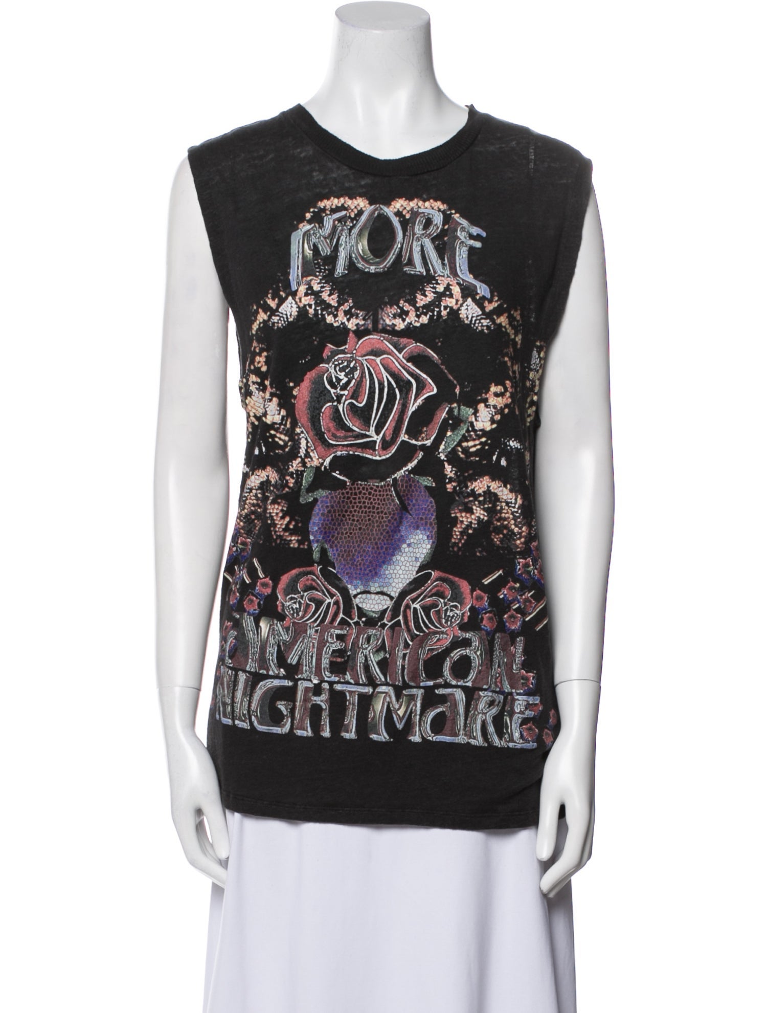 Iro Linen Graphic Print Top