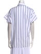 Iro Striped Short Sleeve Button-Up Top