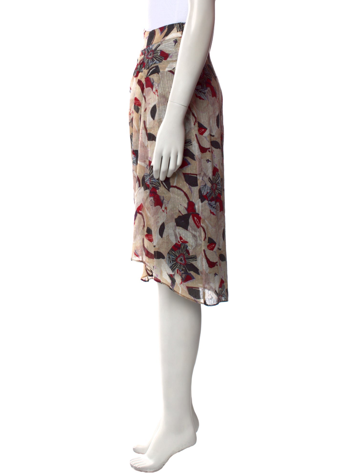 Iro Floral Print Knee-Length Skirt