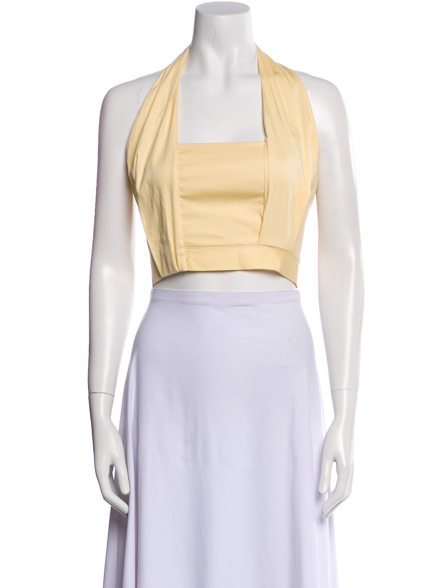 Iro Square Neckline Sleeveless Crop Top