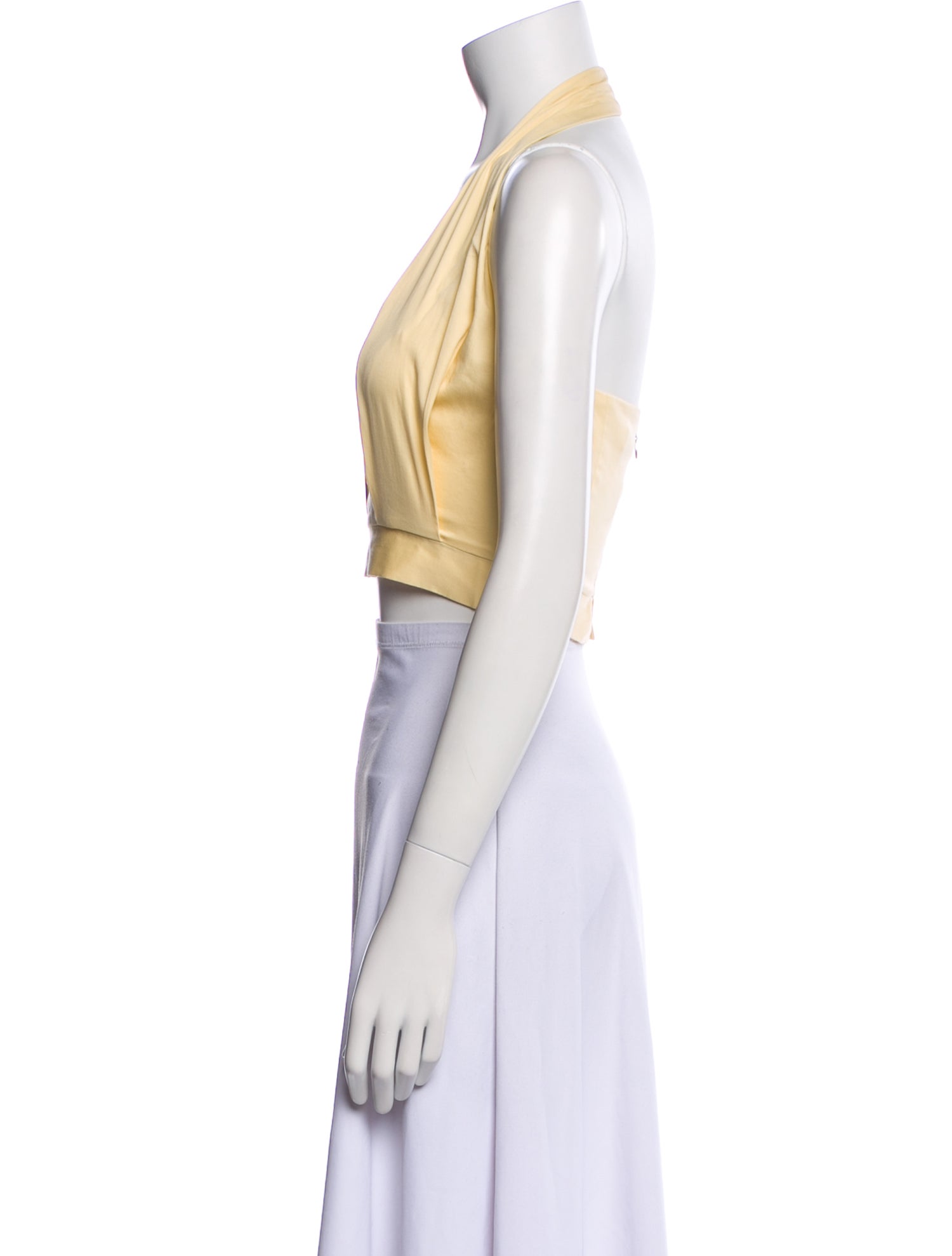 Iro Square Neckline Sleeveless Crop Top