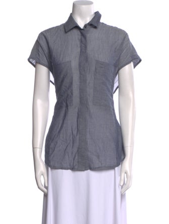 Iro Short Sleeve Button-Up Top