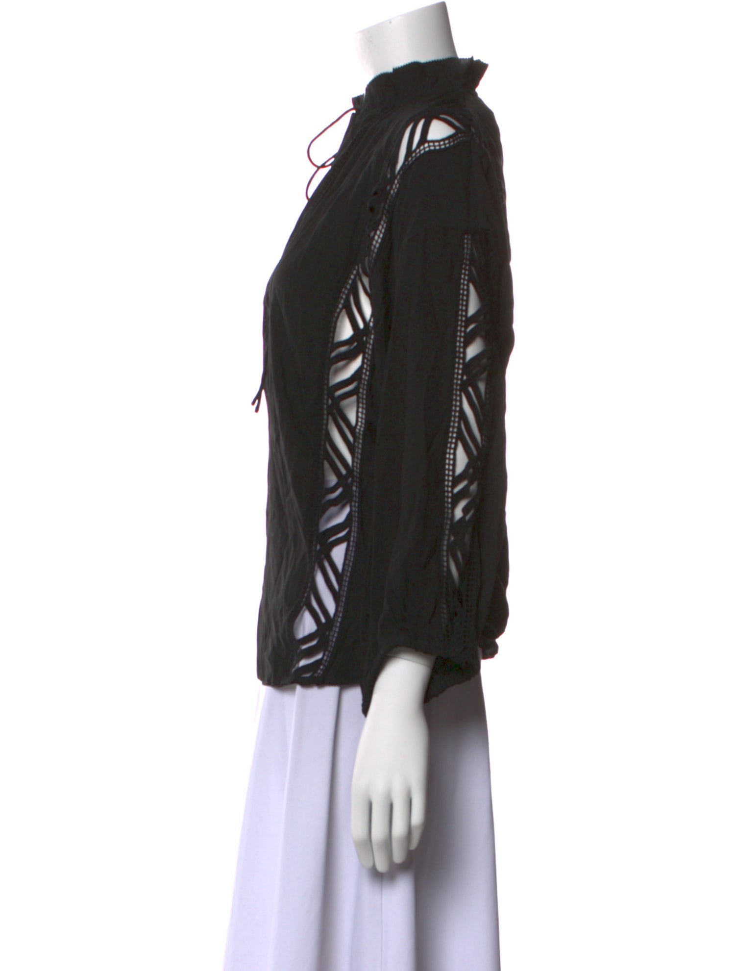 Iro Tie Neck Three-Quarter Sleeve Blouse w/ Tags