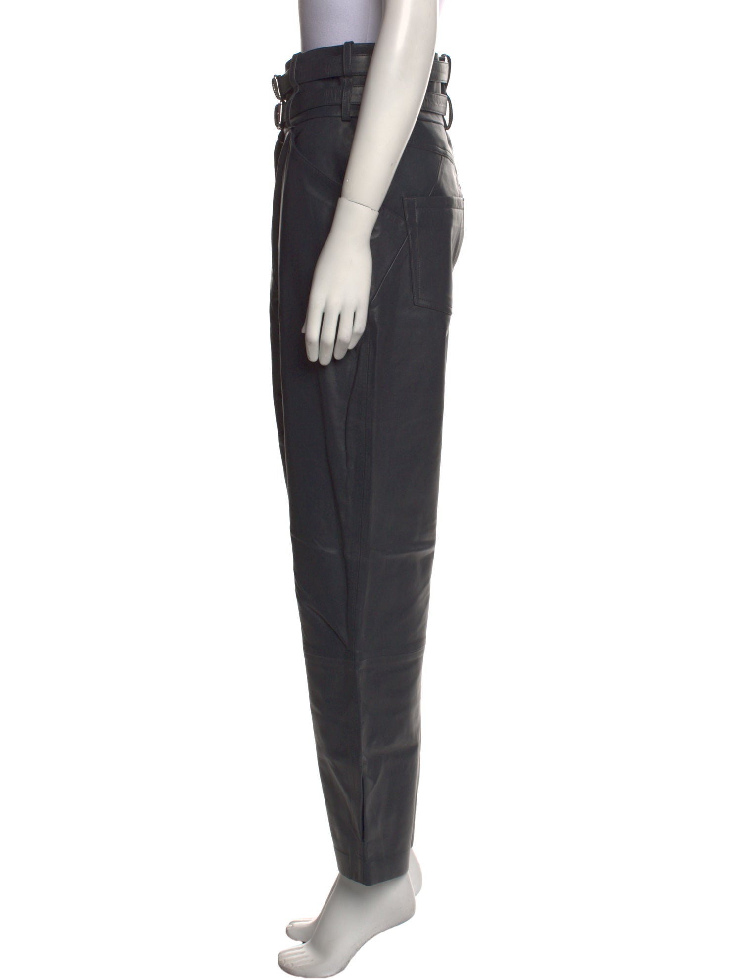 Iro Lamb Leather Straight Leg Pants w/ Tags