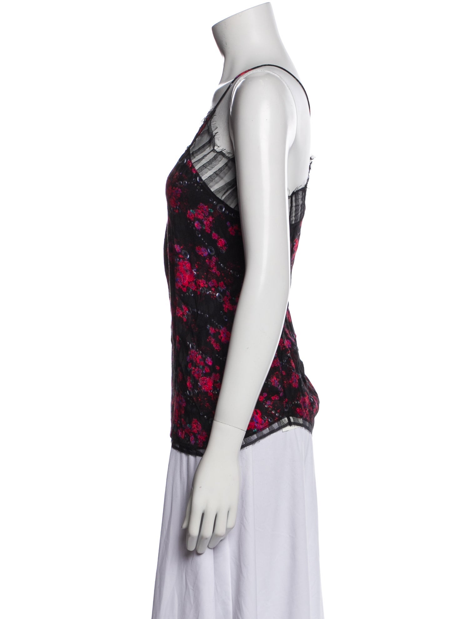 Iro Floral Print V-Neck Top w/ Tags