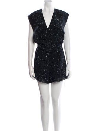 Iro Silk Polka Dot Print Romper