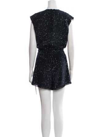 Iro Silk Polka Dot Print Romper