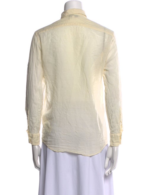 Iro Wool Long Sleeve Button-Up Top