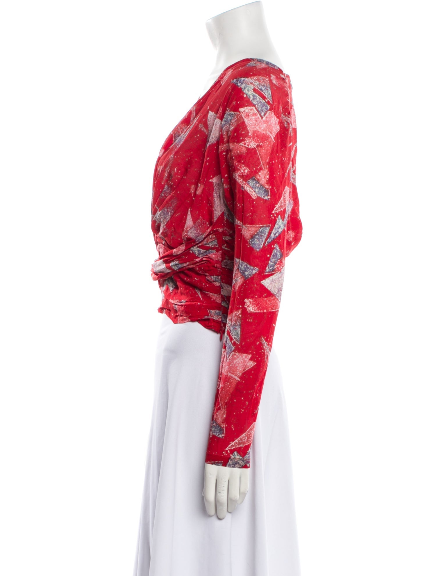 Iro Silk Printed Crop Top