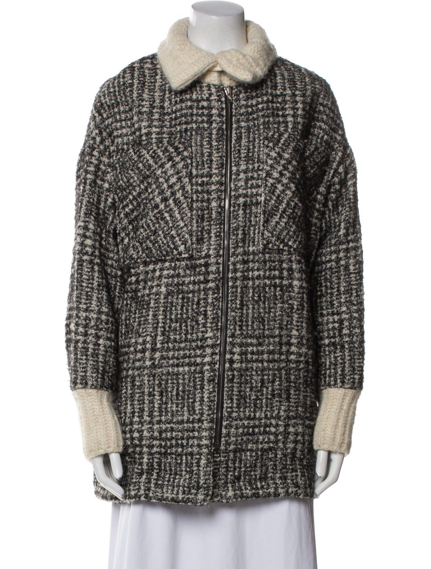 Iro Tweed Pattern Coat