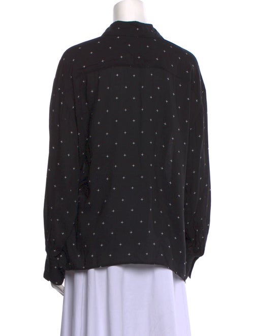 Iro Printed Long Sleeve Button-Up Top