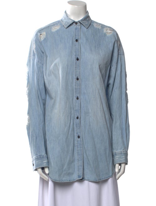 Iro Long Sleeve Button-Up Top