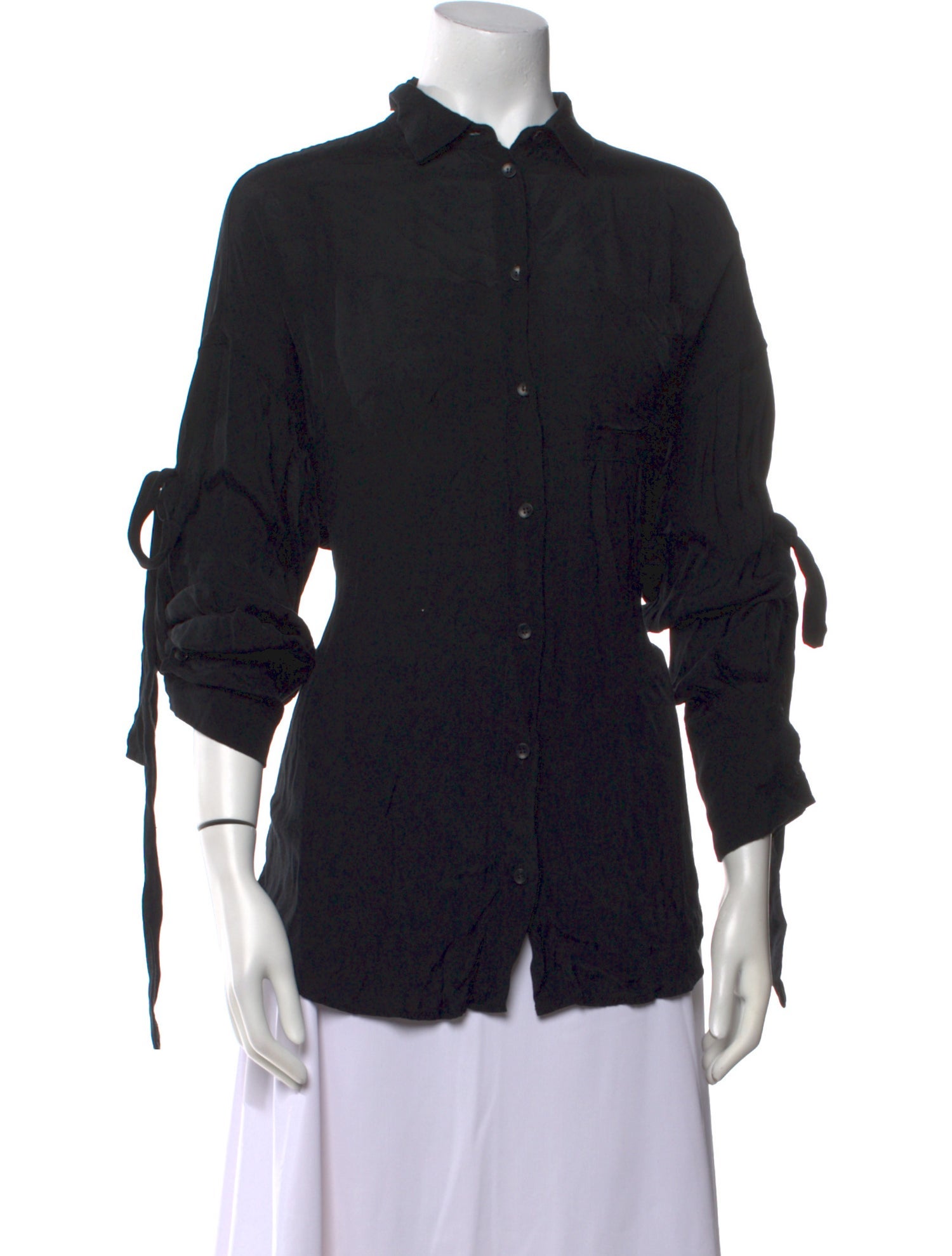 Iro Three-Quarter Sleeve Button-Up Top