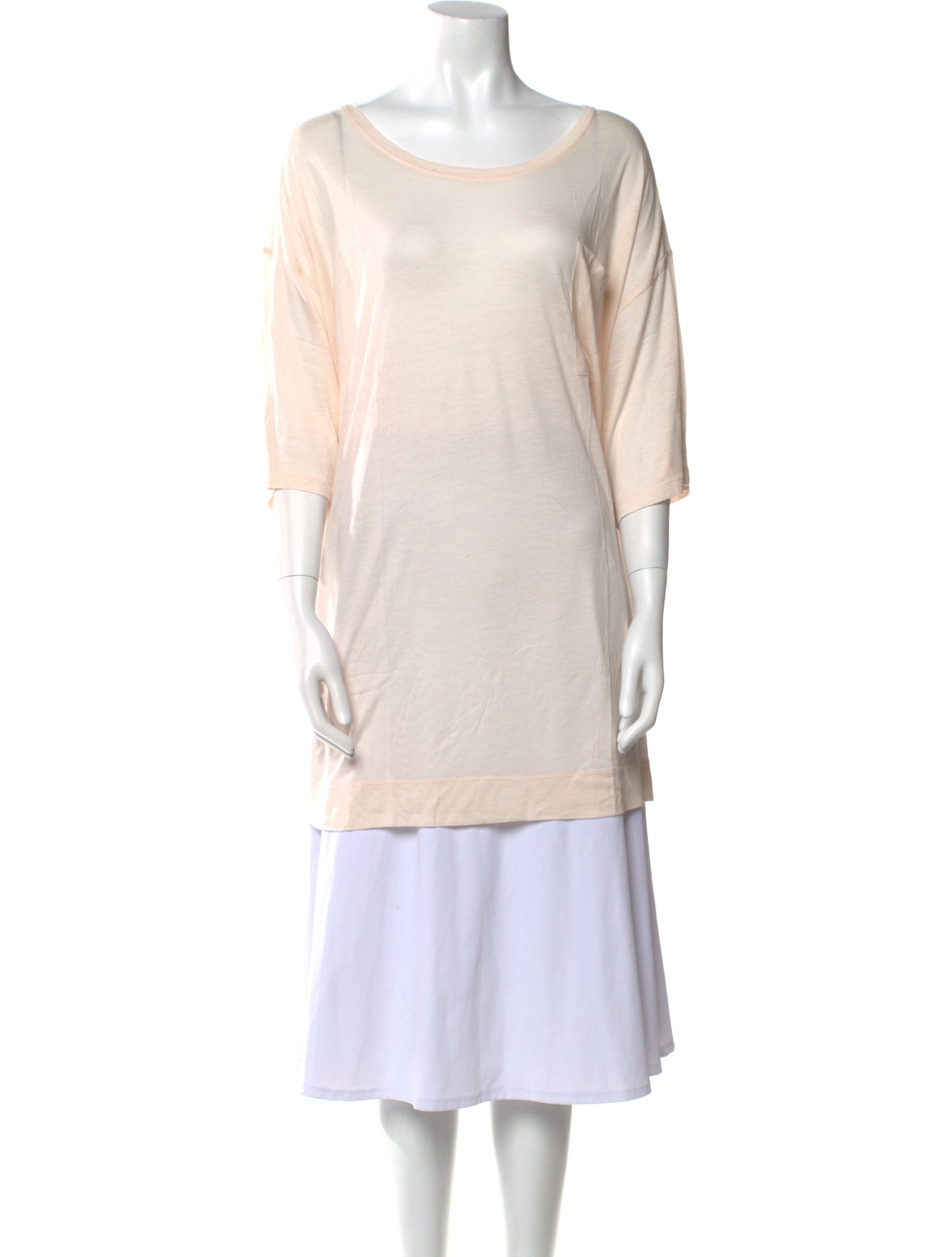 Iro Bateau Neckline Three-Quarter Sleeve Tunic