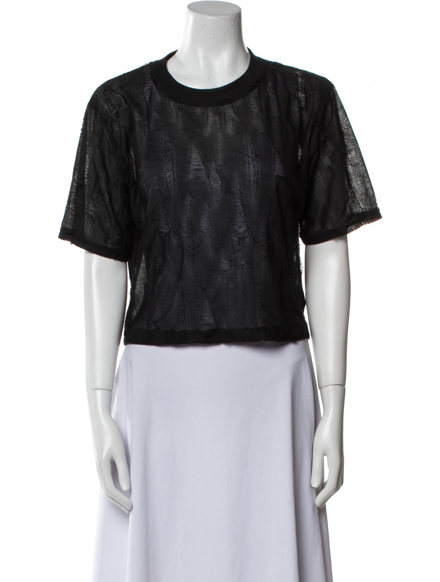 Iro Scoop Neck Short Sleeve Crop Top