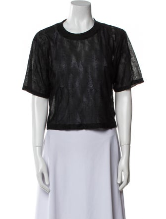 Iro Scoop Neck Short Sleeve Crop Top