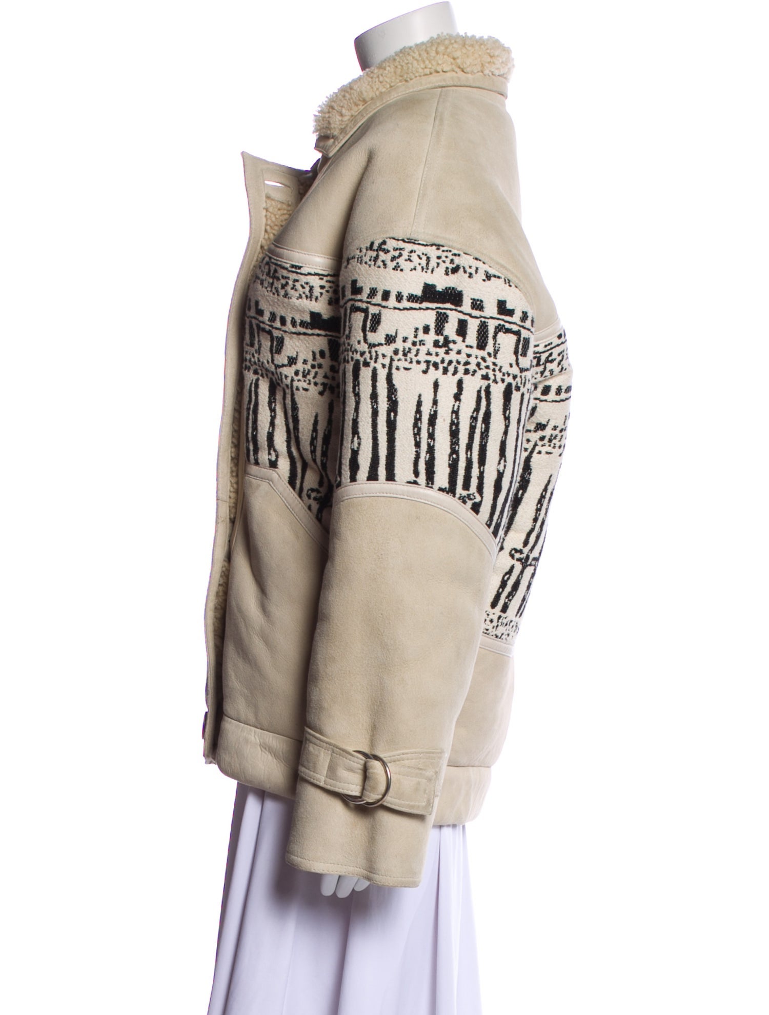 Iro Shearling Printed Fur Coat