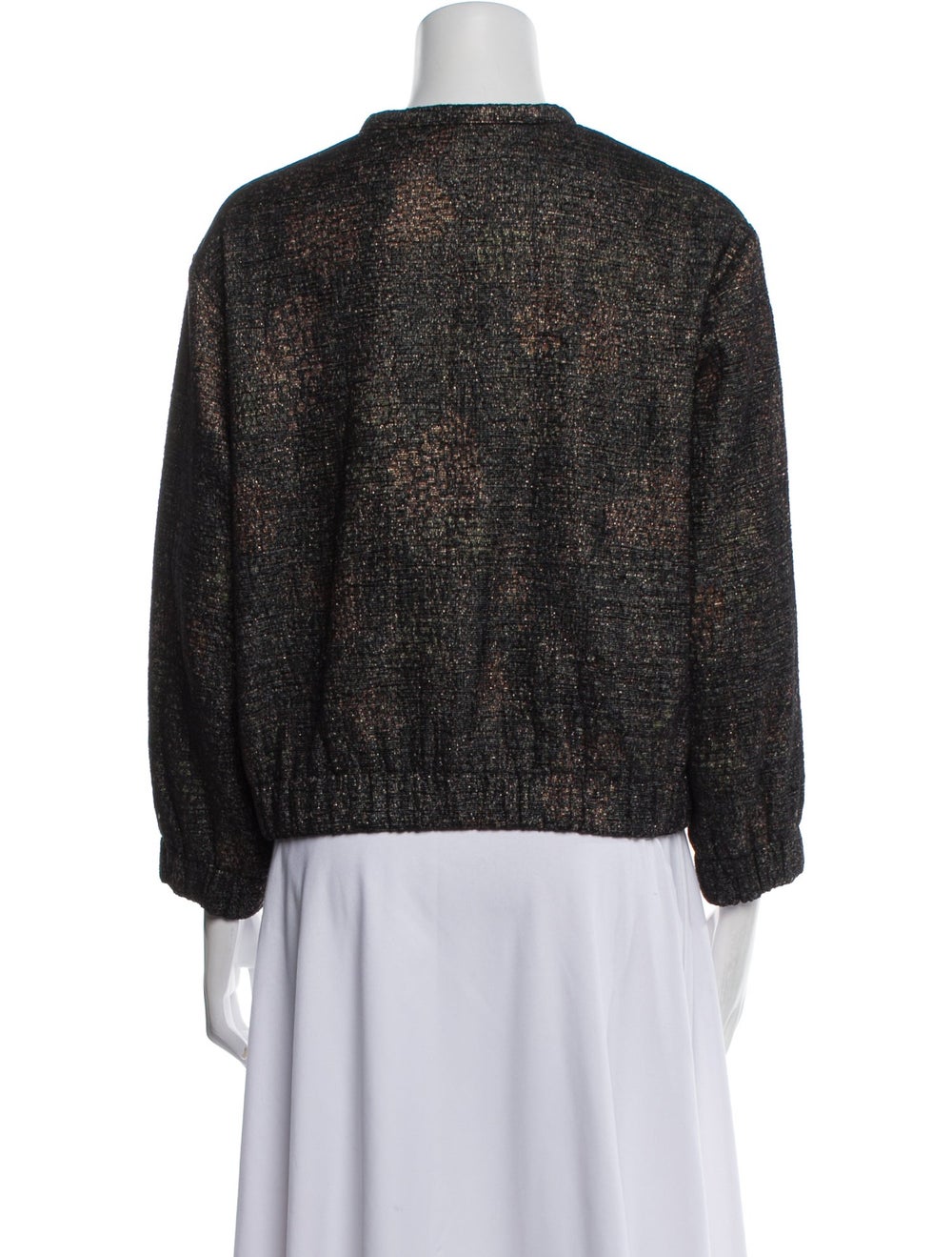 Iro Wool Evening Jacket Tweed Pattern Collarless - image 3