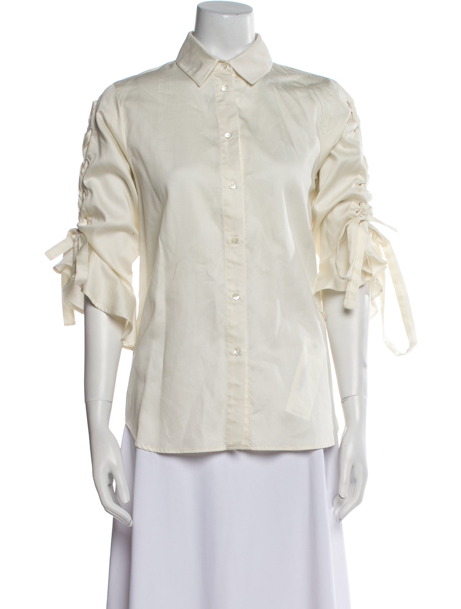 Iro Three-Quarter Sleeve Button-Up Top