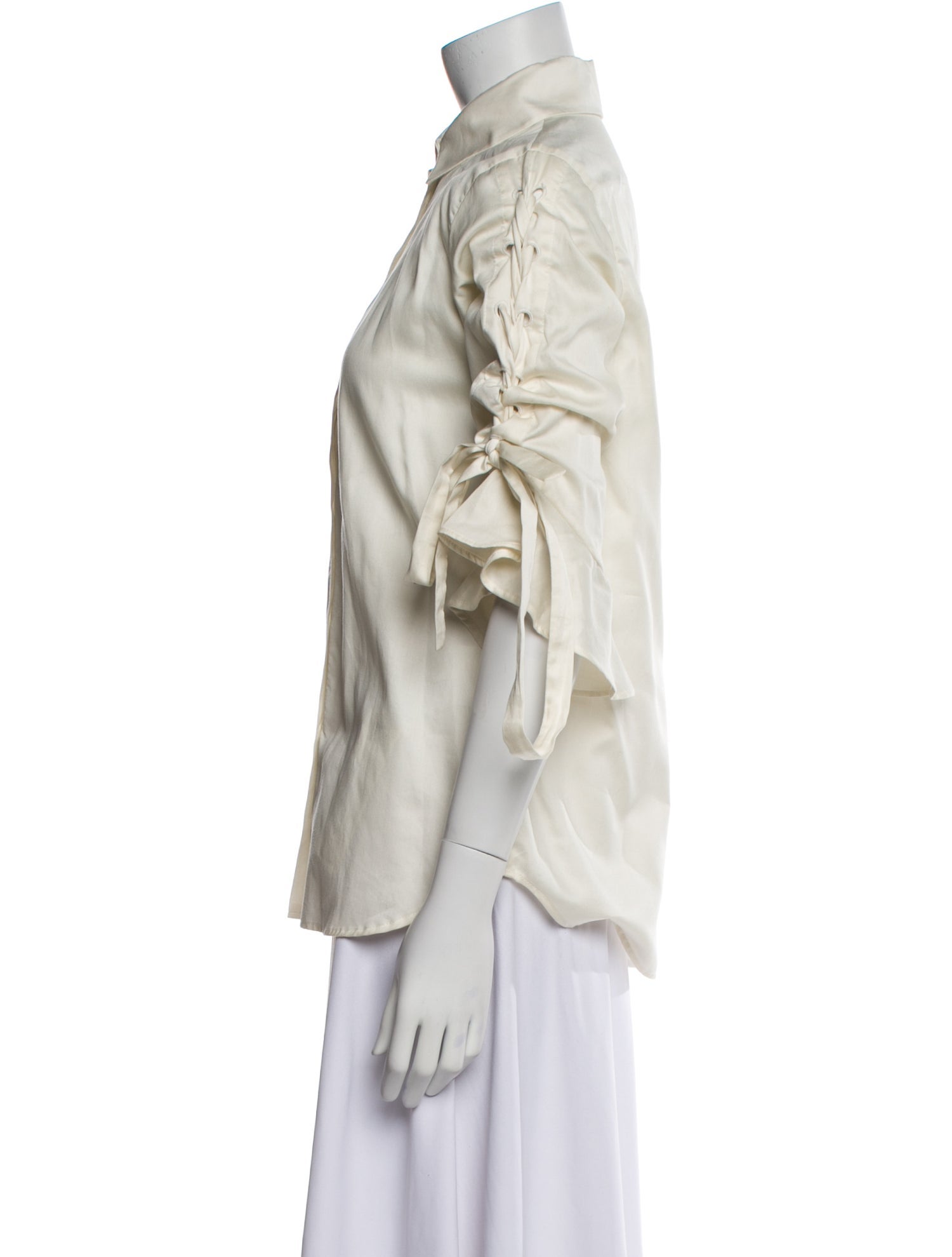 Iro Three-Quarter Sleeve Button-Up Top