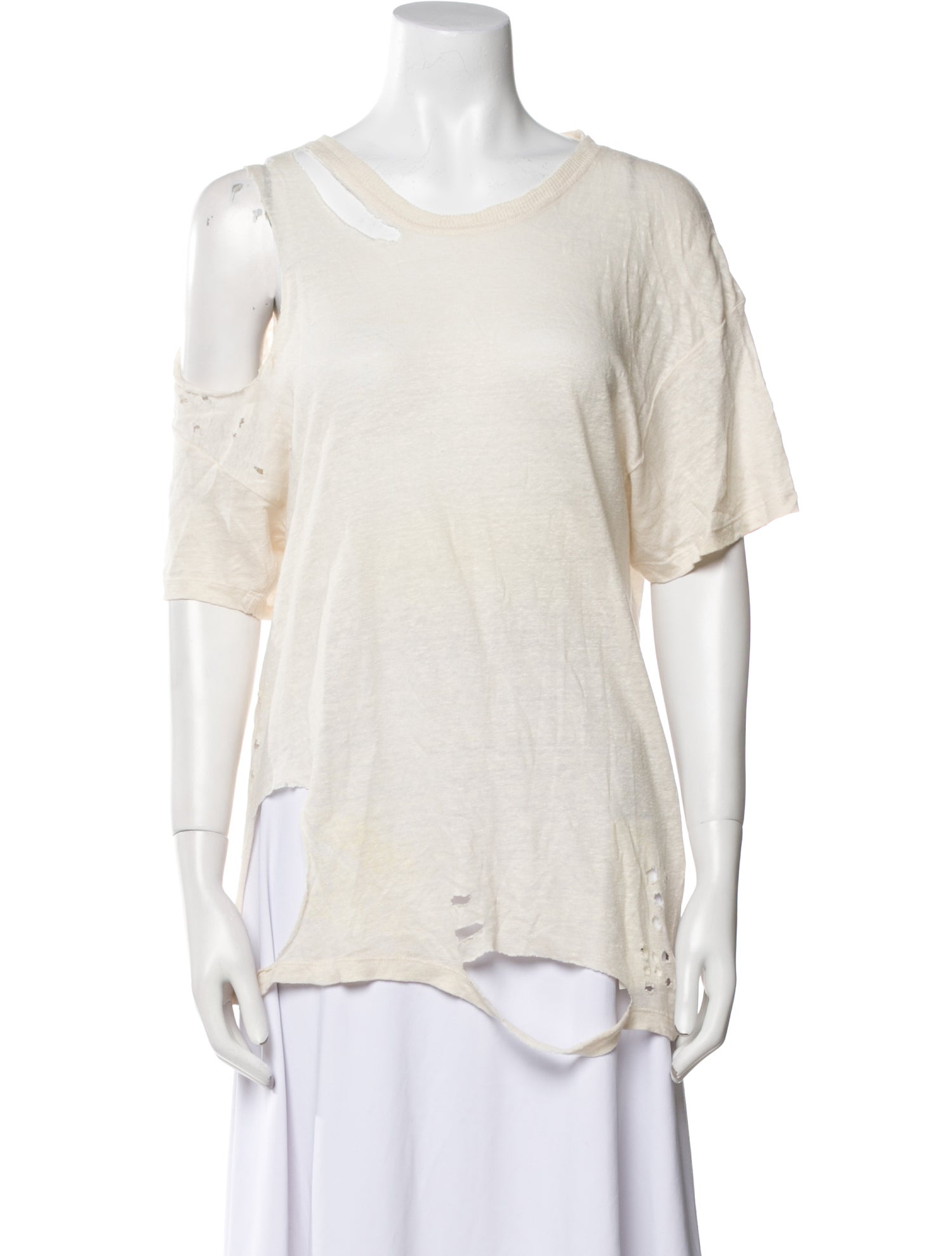 Iro Linen Scoop Neck T-Shirt
