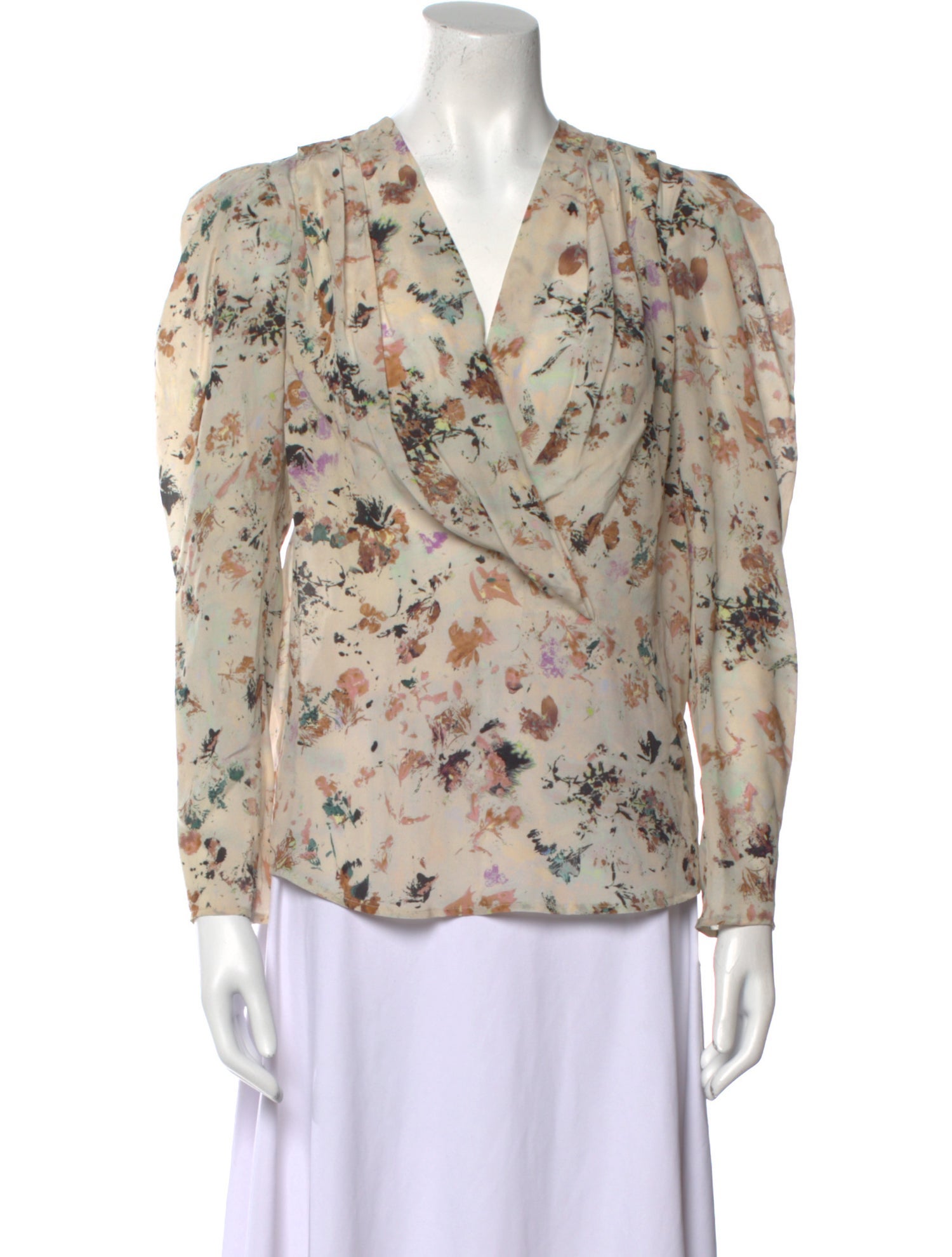 Iro Floral Print V-Neck Blouse