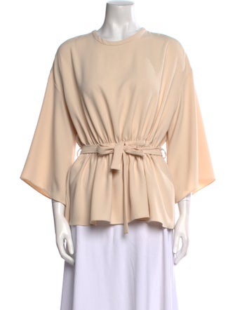 Iro Crew Neck Three-Quarter Sleeve Blouse