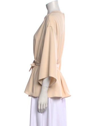 Iro Crew Neck Three-Quarter Sleeve Blouse