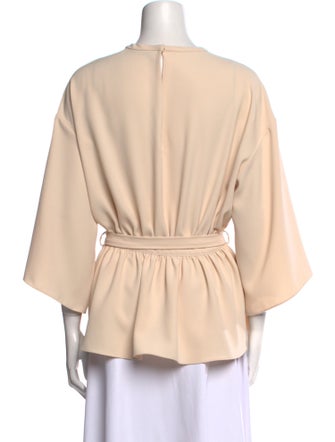 Iro Crew Neck Three-Quarter Sleeve Blouse