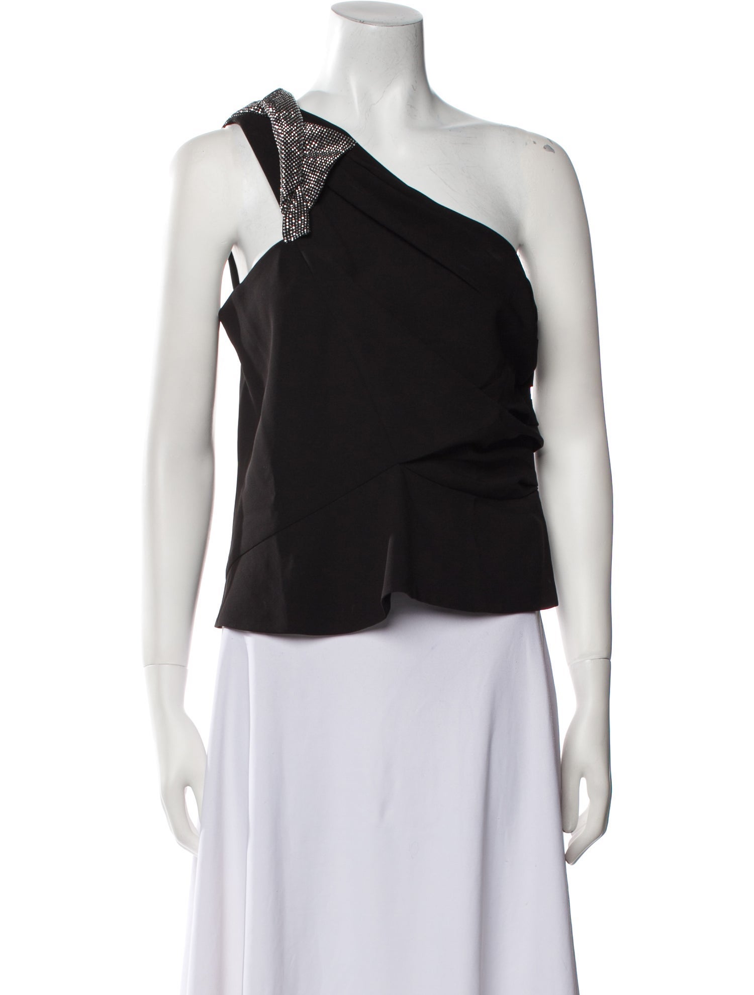 Iro One-Shoulder Sleeveless Crop Top