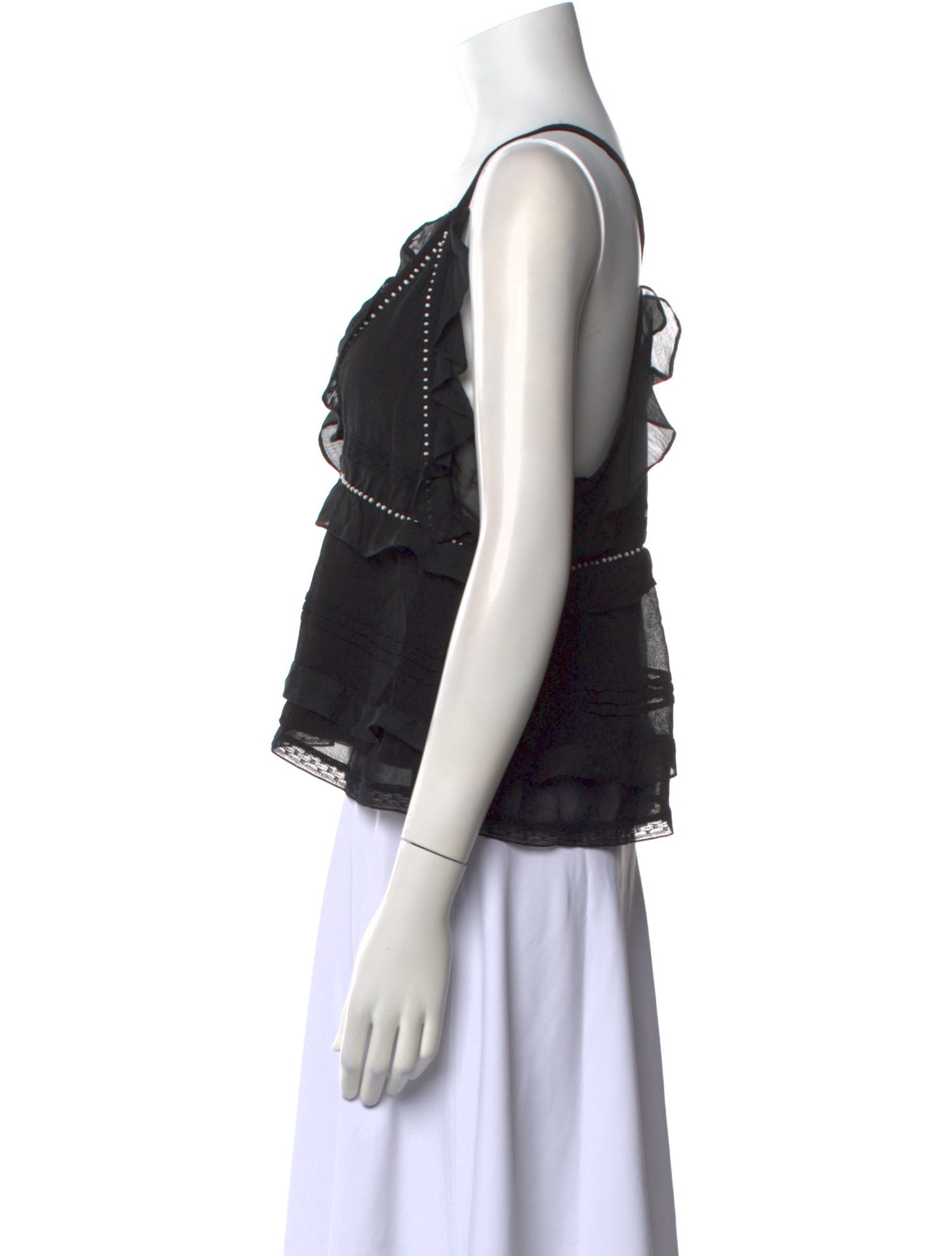 Iro V-Neck Sleeveless Crop Top