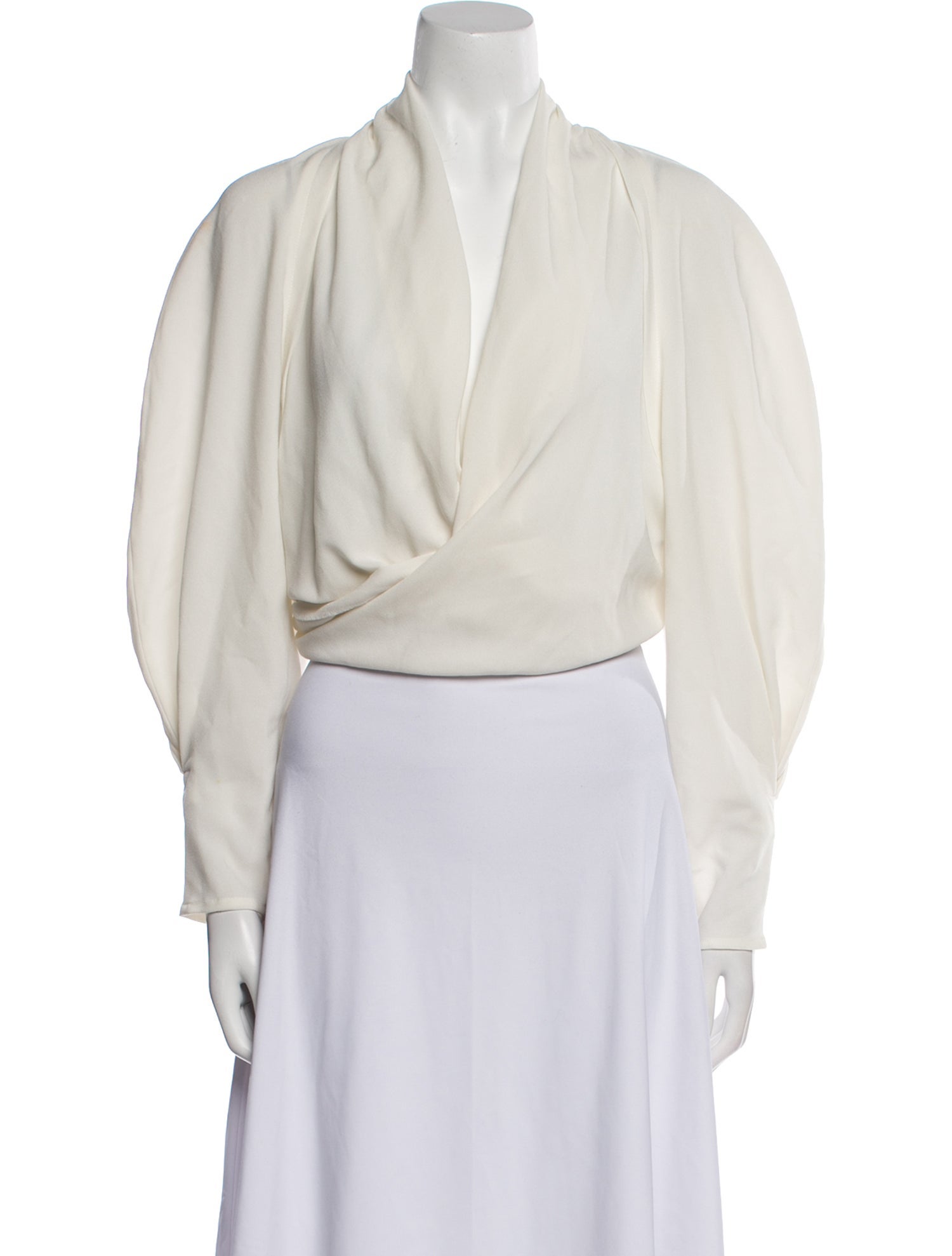 Iro V-Neck Long Sleeve Crop Top