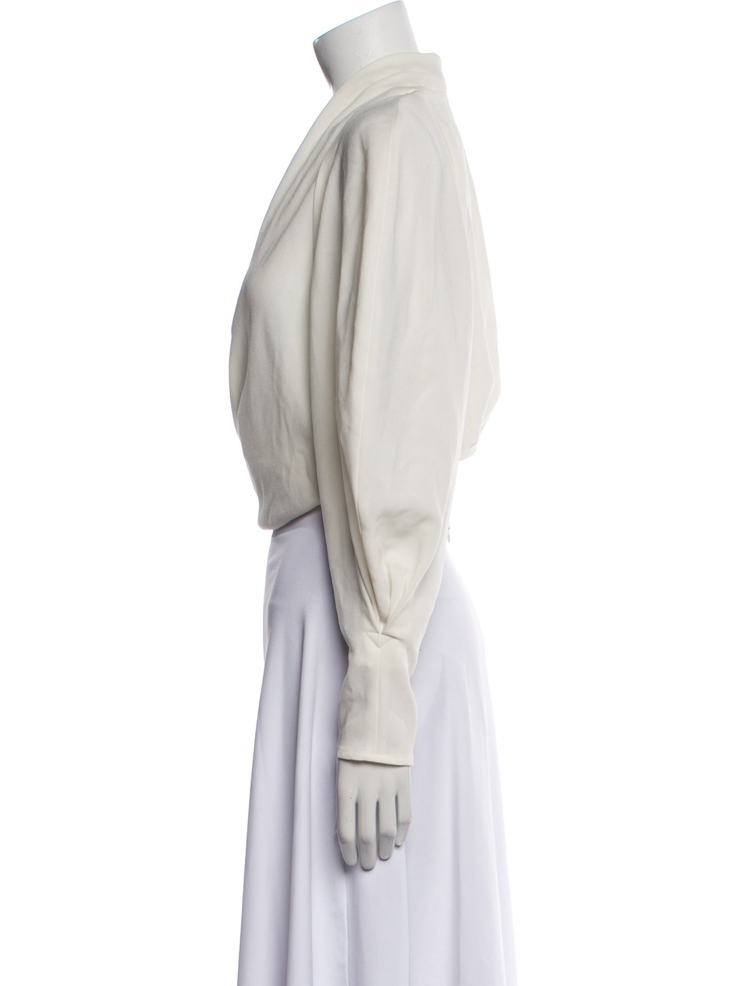 Iro V-Neck Long Sleeve Crop Top