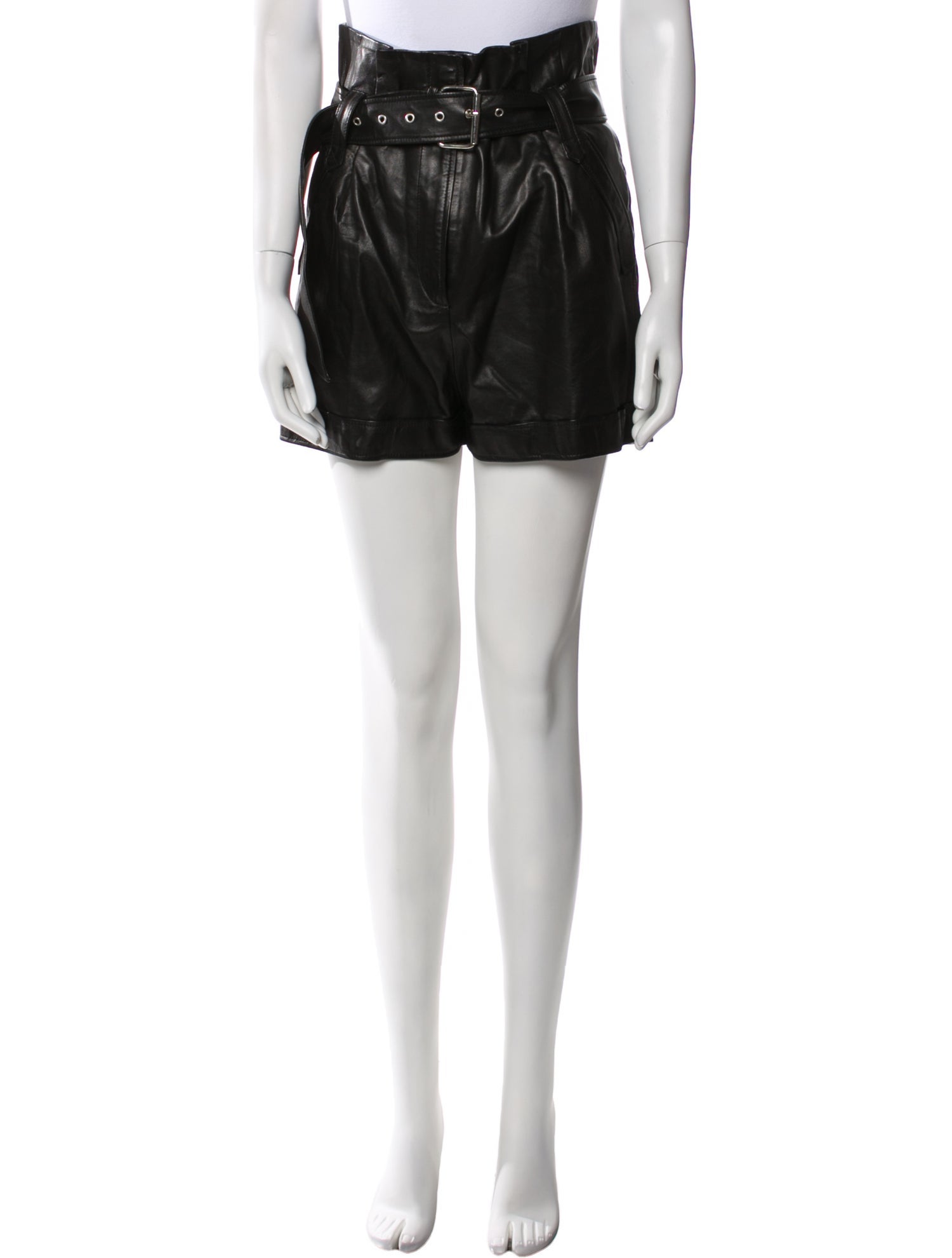 Iro Lamb Leather Mini Shorts