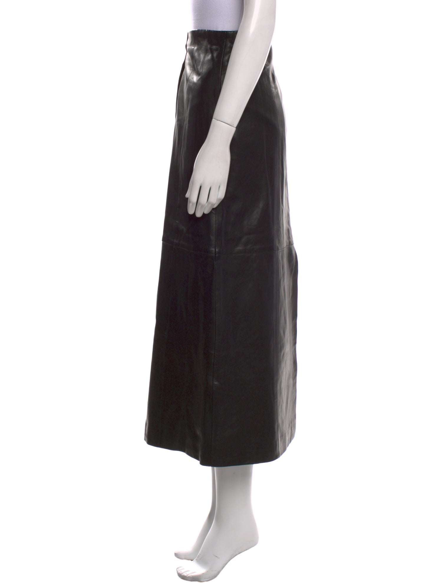 Iro Lamb Leather Midi Length Skirt