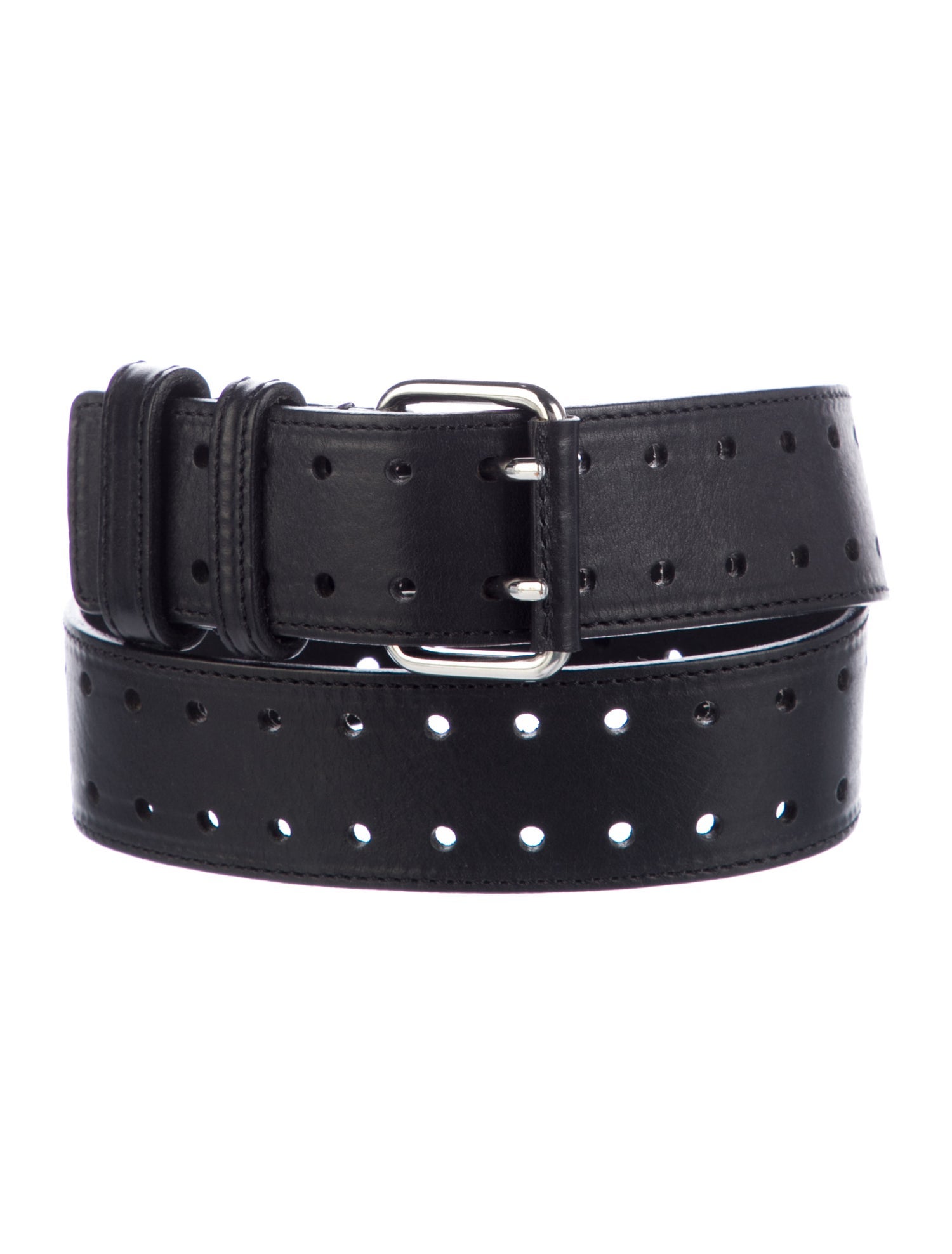 Iro Leather Cutout Accent Waist Belt