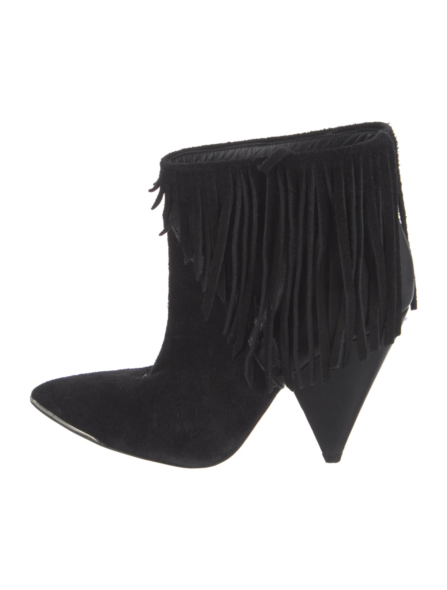 Iro Suede Fringe Trim Accent Boots