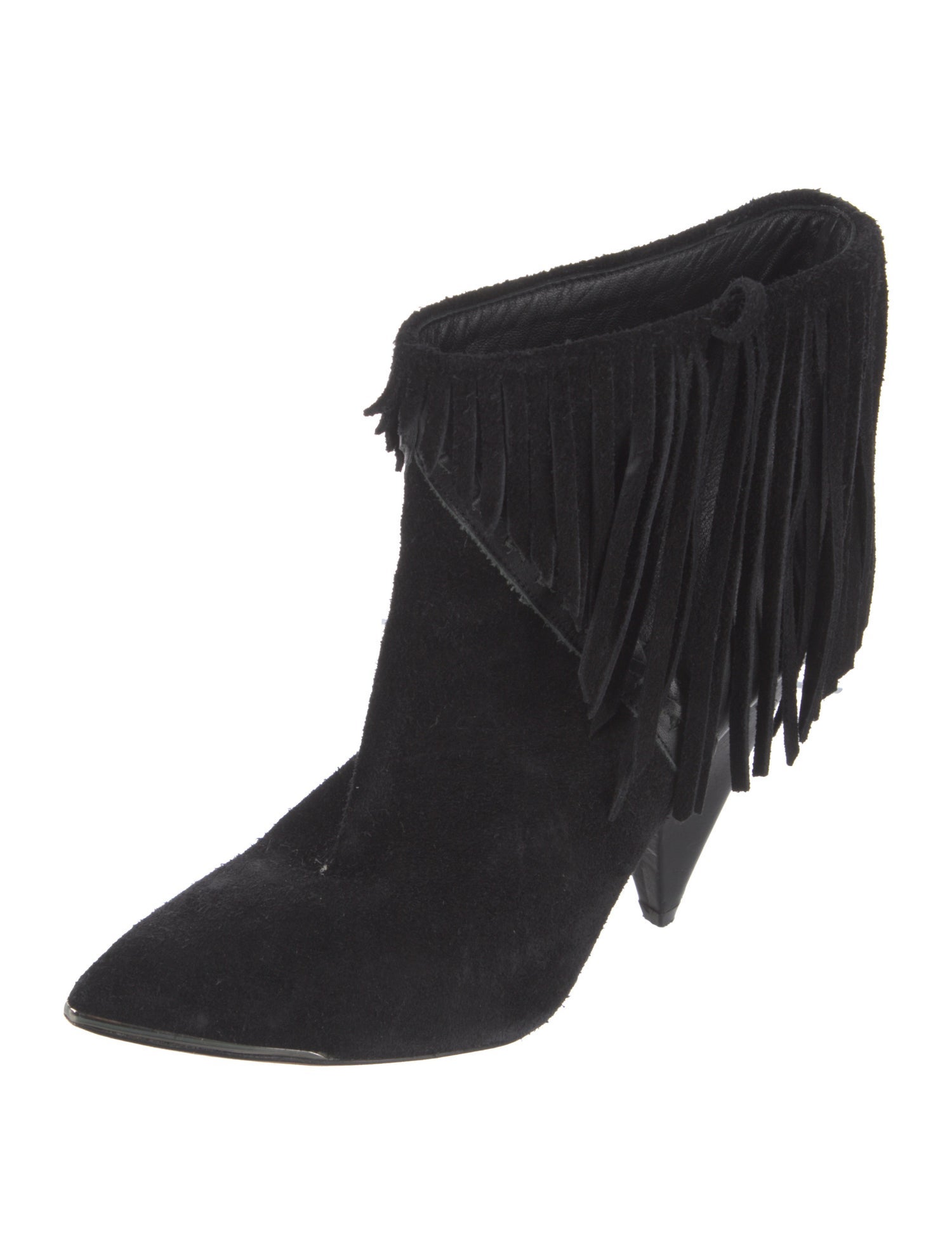Iro Suede Fringe Trim Accent Boots