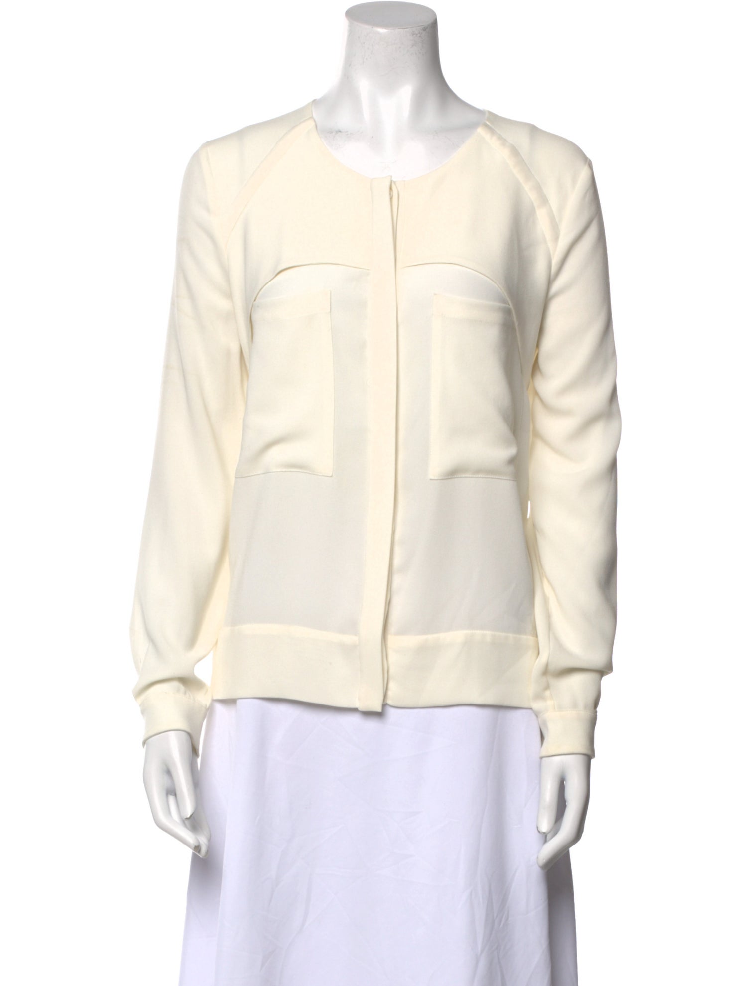 Iro Crew Neck Long Sleeve Blouse