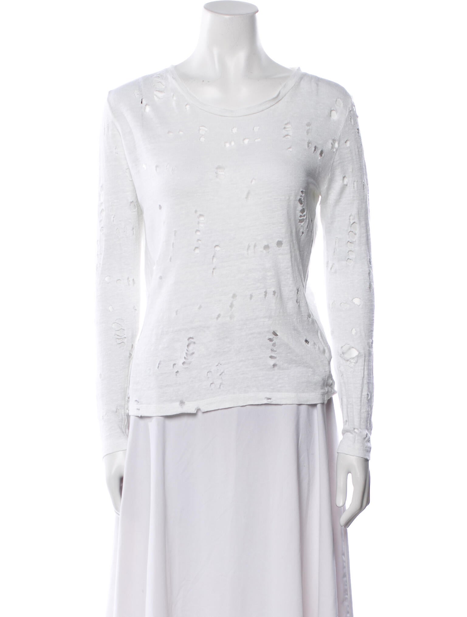 Iro Linen Scoop Neck T-Shirt