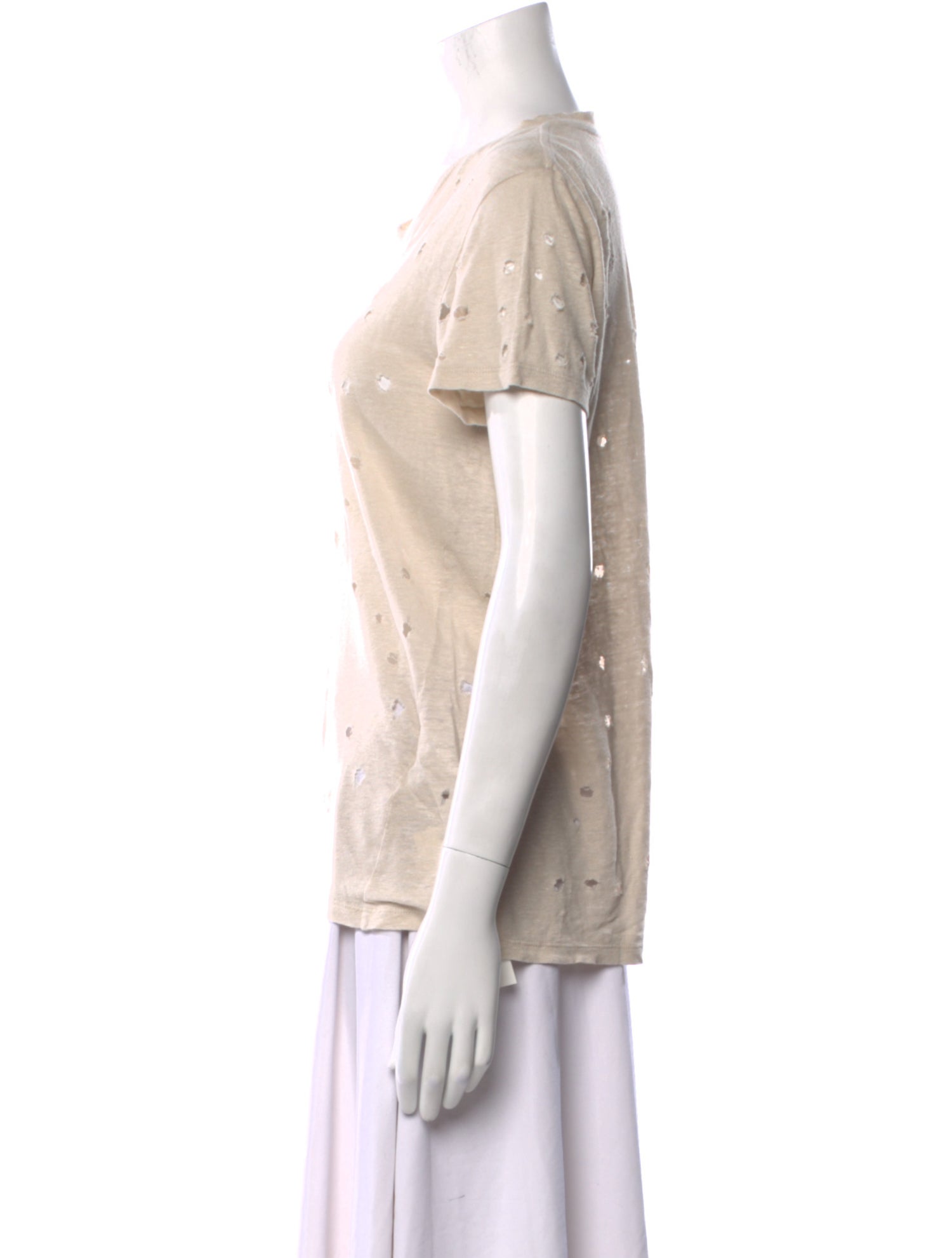 Iro Linen Scoop Neck T-Shirt