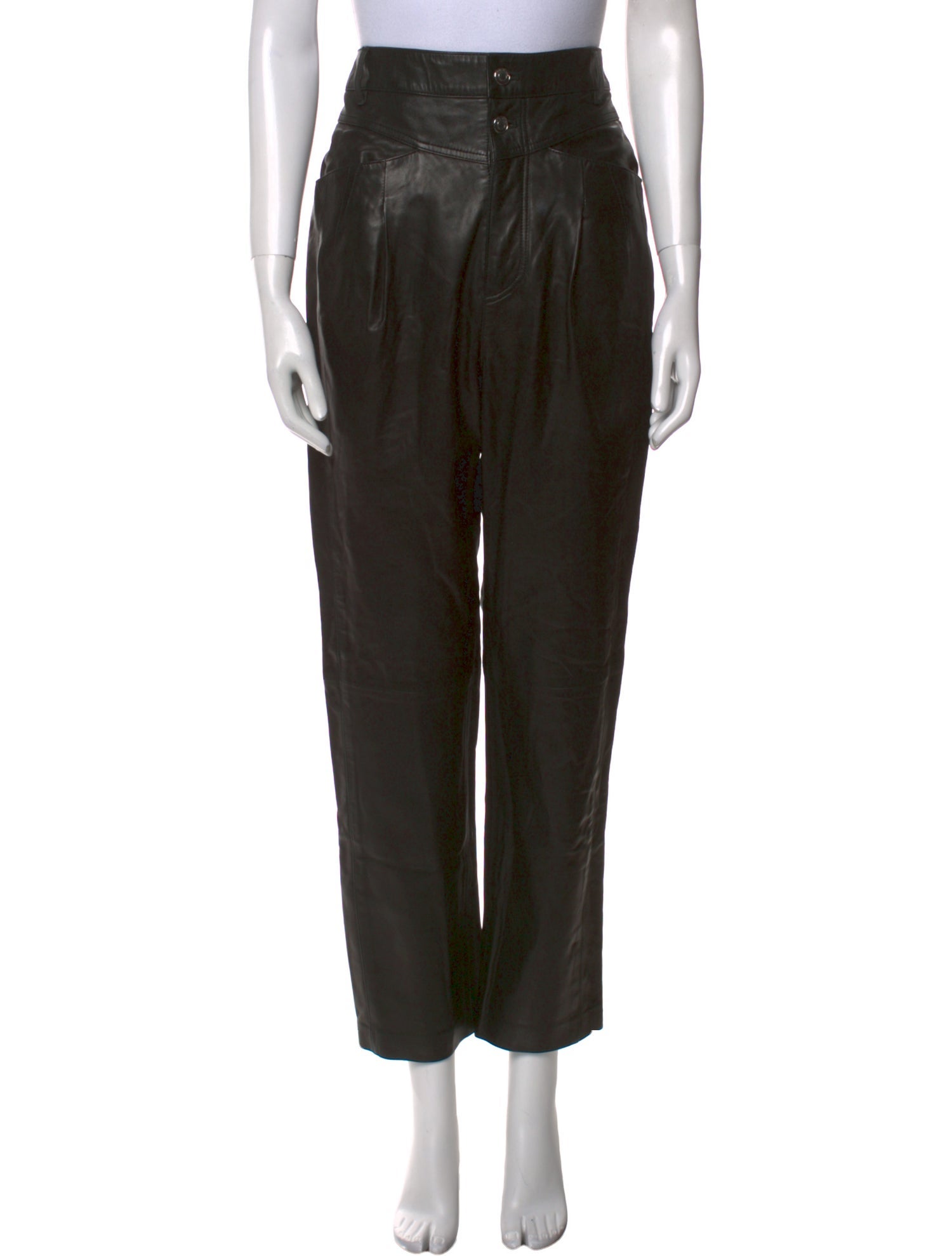 Iro Lamb Leather Straight Leg Pants